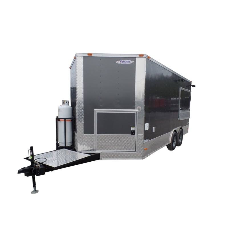 8.5′ x 17′ Concession Food Trailer Charcoal Grey