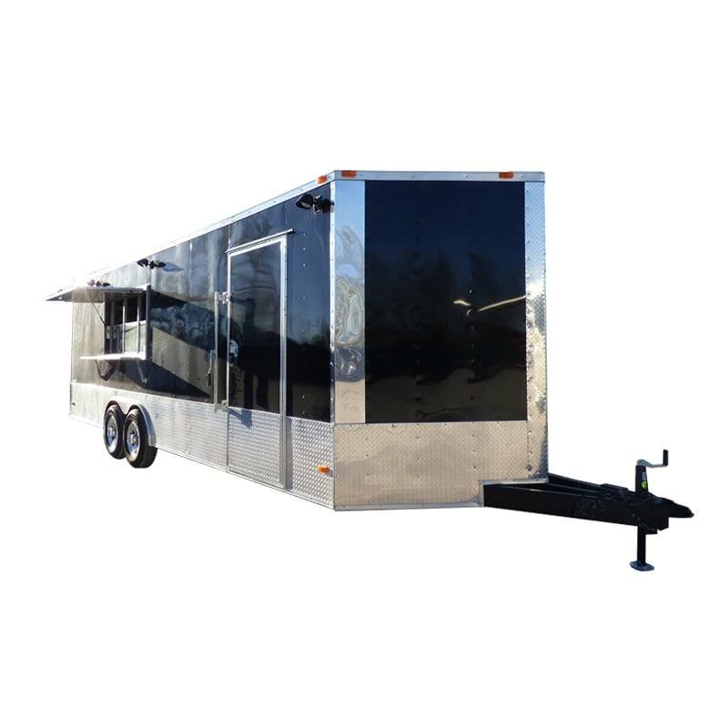 8.5′ x 24′ Concession Food Trailer Black Event Catering