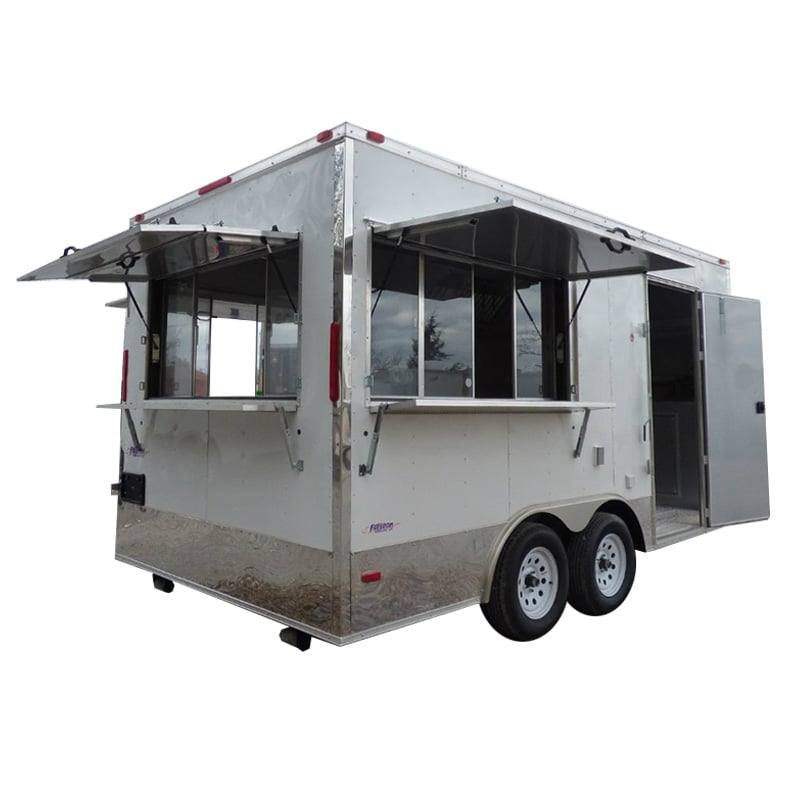 8.5′ x 16′ Concession Food Trailer White Event Catering
