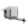 8.5 x 12 white concession trailer with bright exterior
