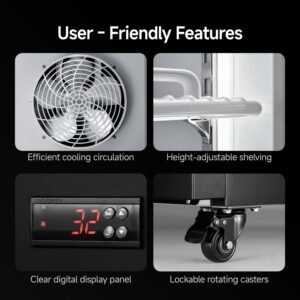 HAHA AI Vending Freezer 550 flexi-temp front view - view 4