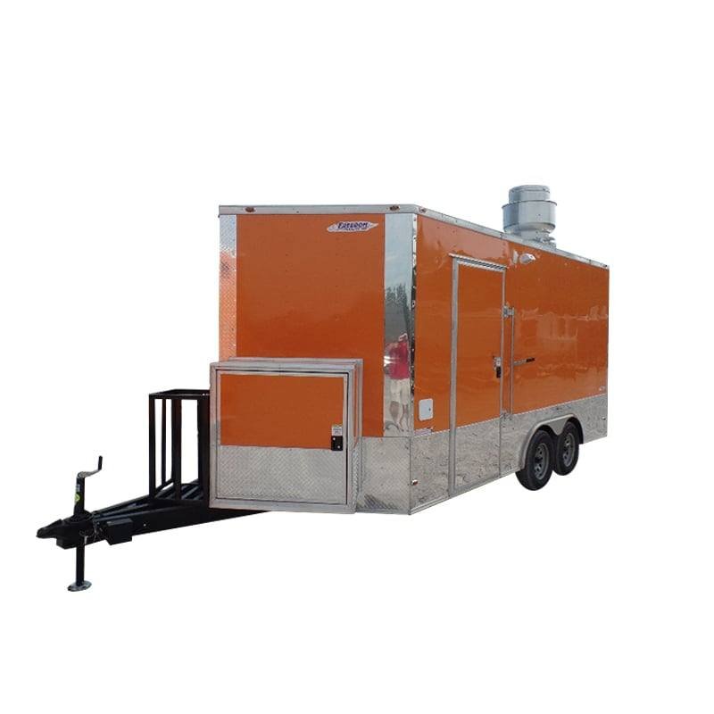 8.5′ x 16′ Concession Food Trailer Orange Catering Event