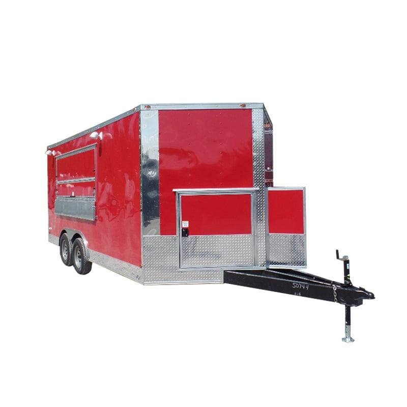 8.5′ x 16′ Concession Food Trailer Red Event Catering