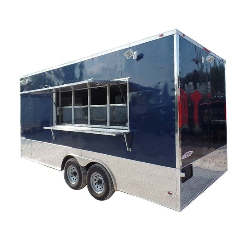 8.5′ x 18′ Concession Food Trailer Indigo Blue With Appliances