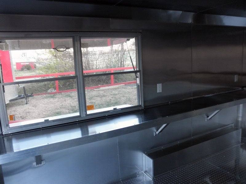 Concession Food Trailer – 8.5′ x 14′ – White and Features Vent Hood — photo 10