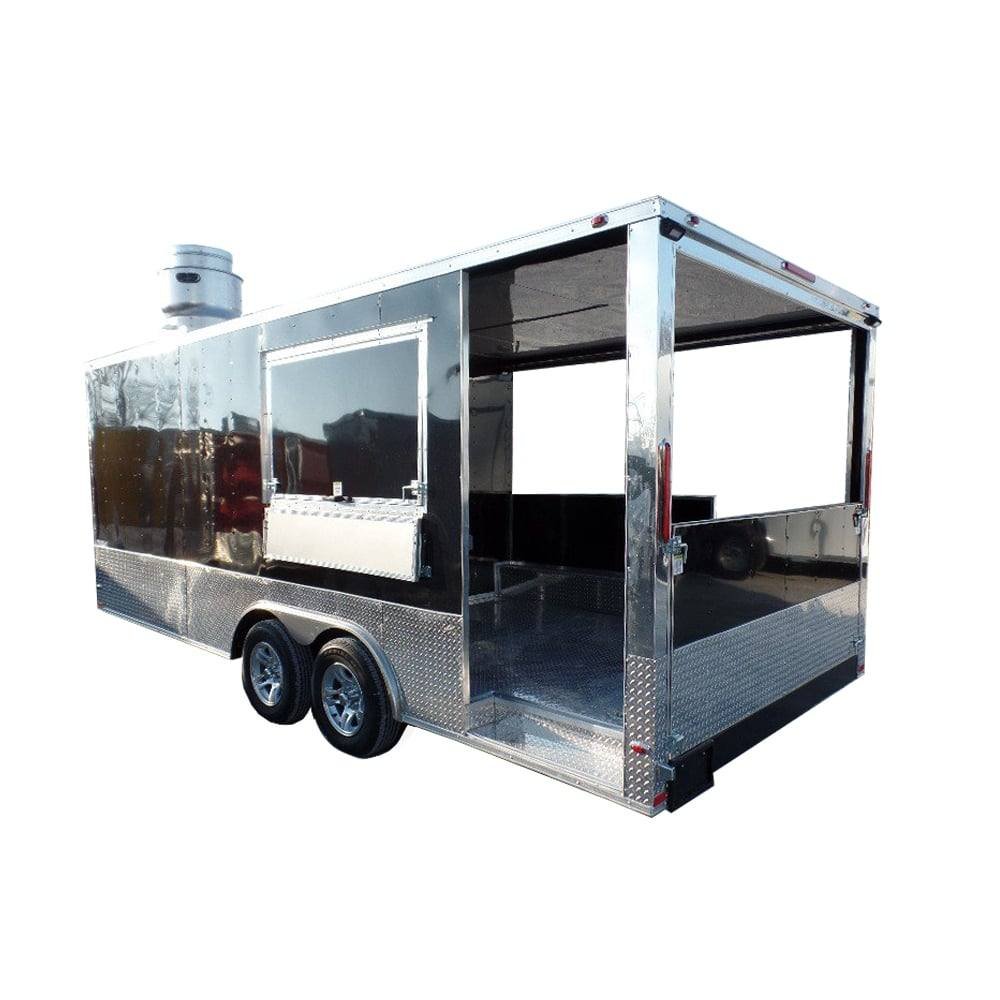 8.5′ x 20′ Concession Food Trailer Porch Style BBQ
