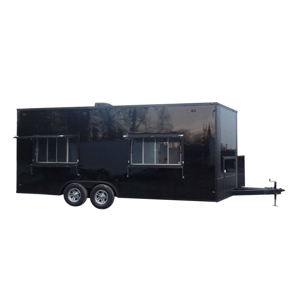 8.5′ x 20′ Black Concession Food Trailer