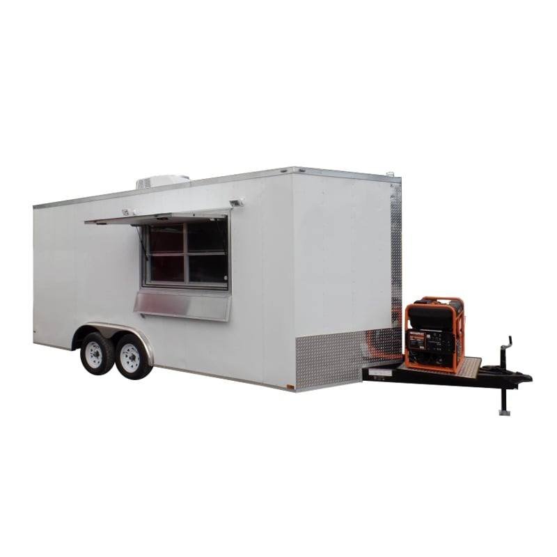 8.5′ x 18′ Concession Food Trailer White Event Catering