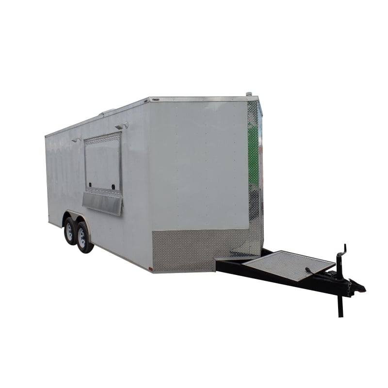 8.5′ x 18′ Concession Food White Trailer With Appliances