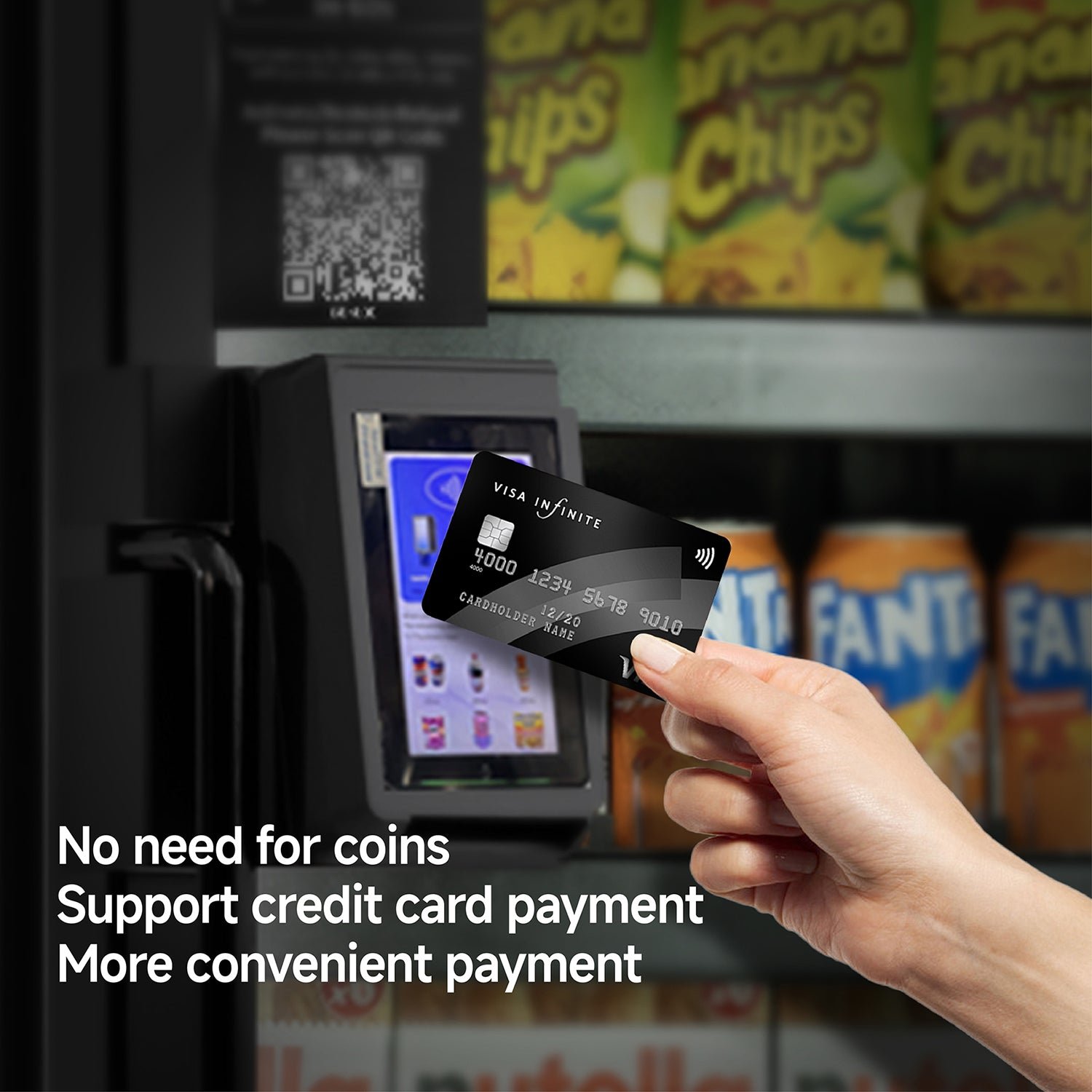 HAHA AI Vending Ultra 1200 | POS/NFC – Self-Service Double Door Refrigerated with 756 bottles space HAHA AI Vending Ultra 1200 double door refrigerated front view - view 5