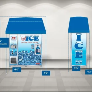 IM600XL ice vending machine front view - view 2