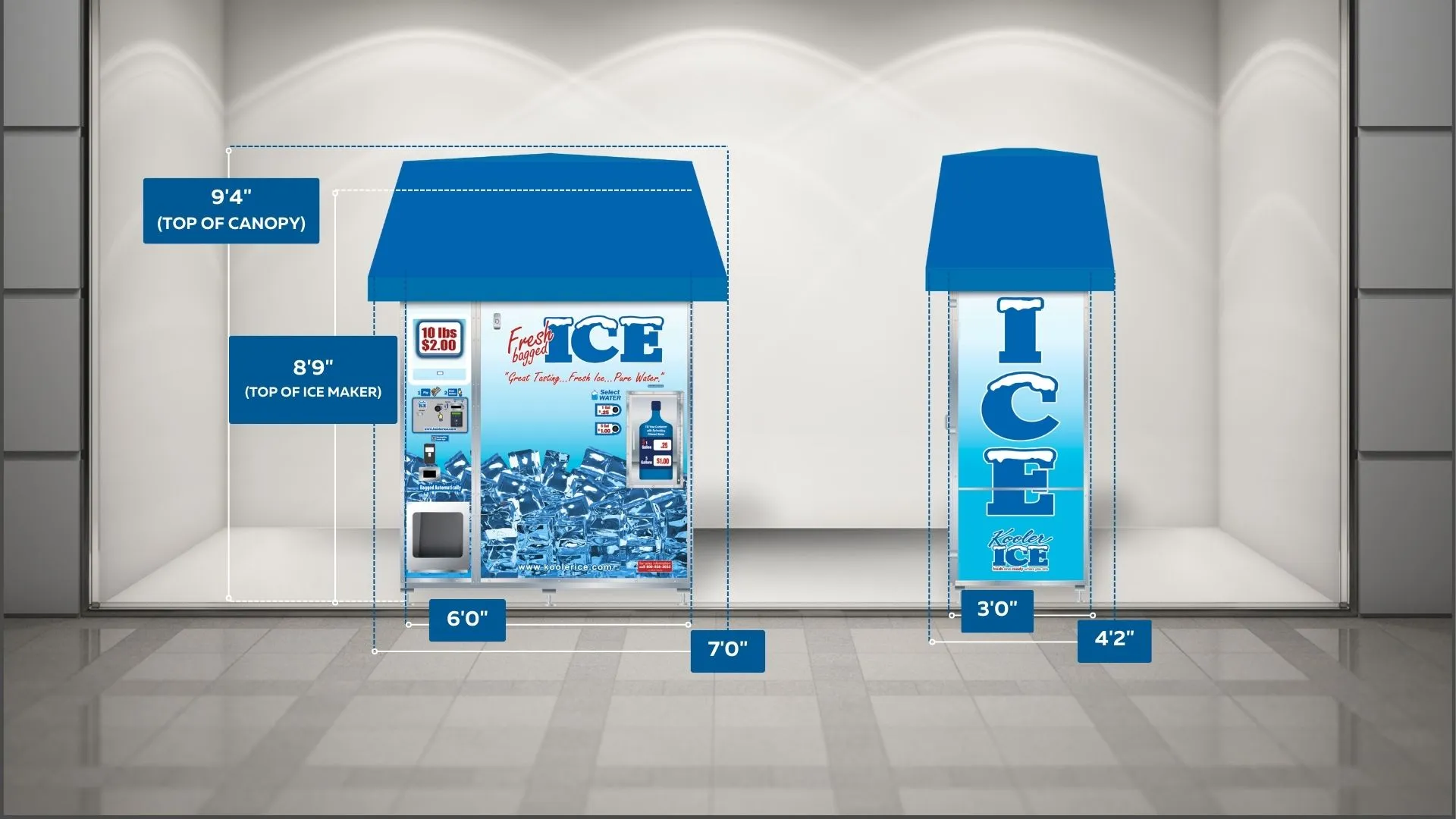 600xl-specs.webp IM600XL ice vending machine front view - view 2