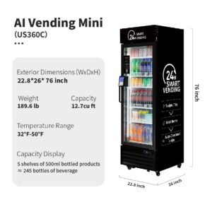 Used HAHA Smart Cooler Mini, compact cashless grab-and-go AI vending machine - view 4