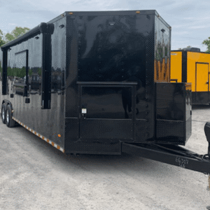 8.5' x 30' Black Concession Food Trailer With Appliances