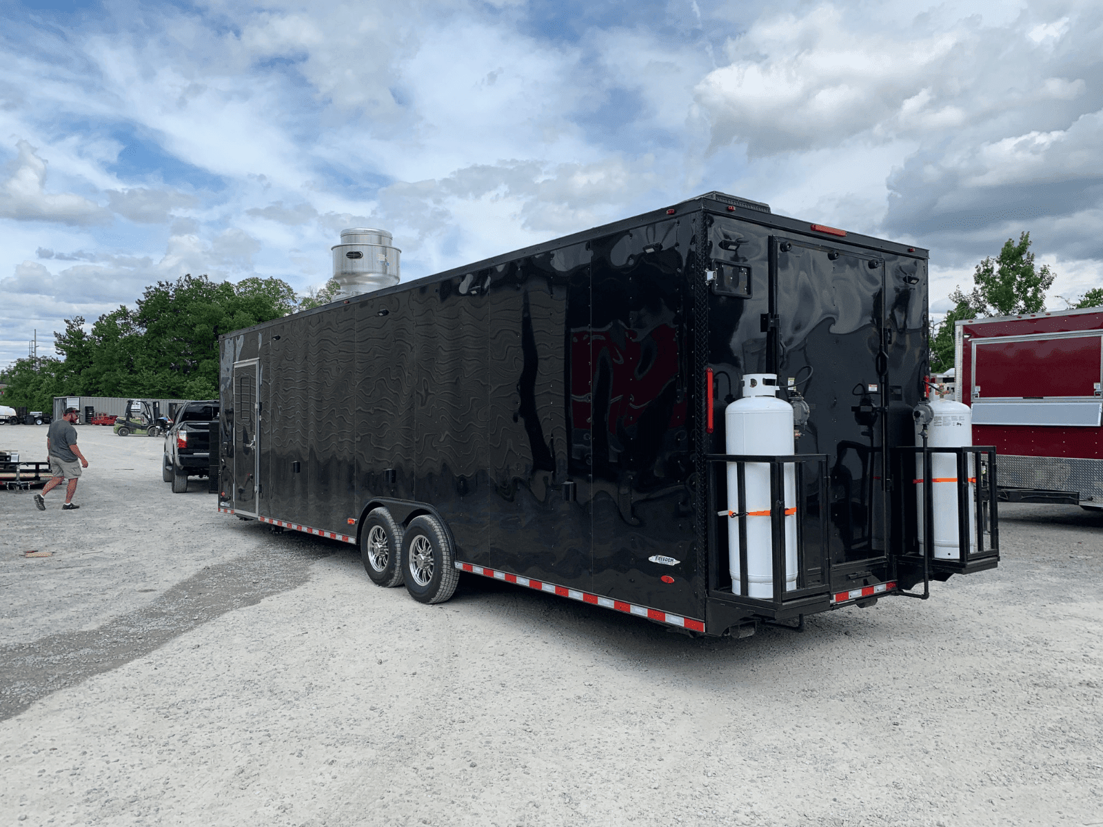 8.5′ x 30′ Black Concession Food Trailer With Appliances — photo 11
