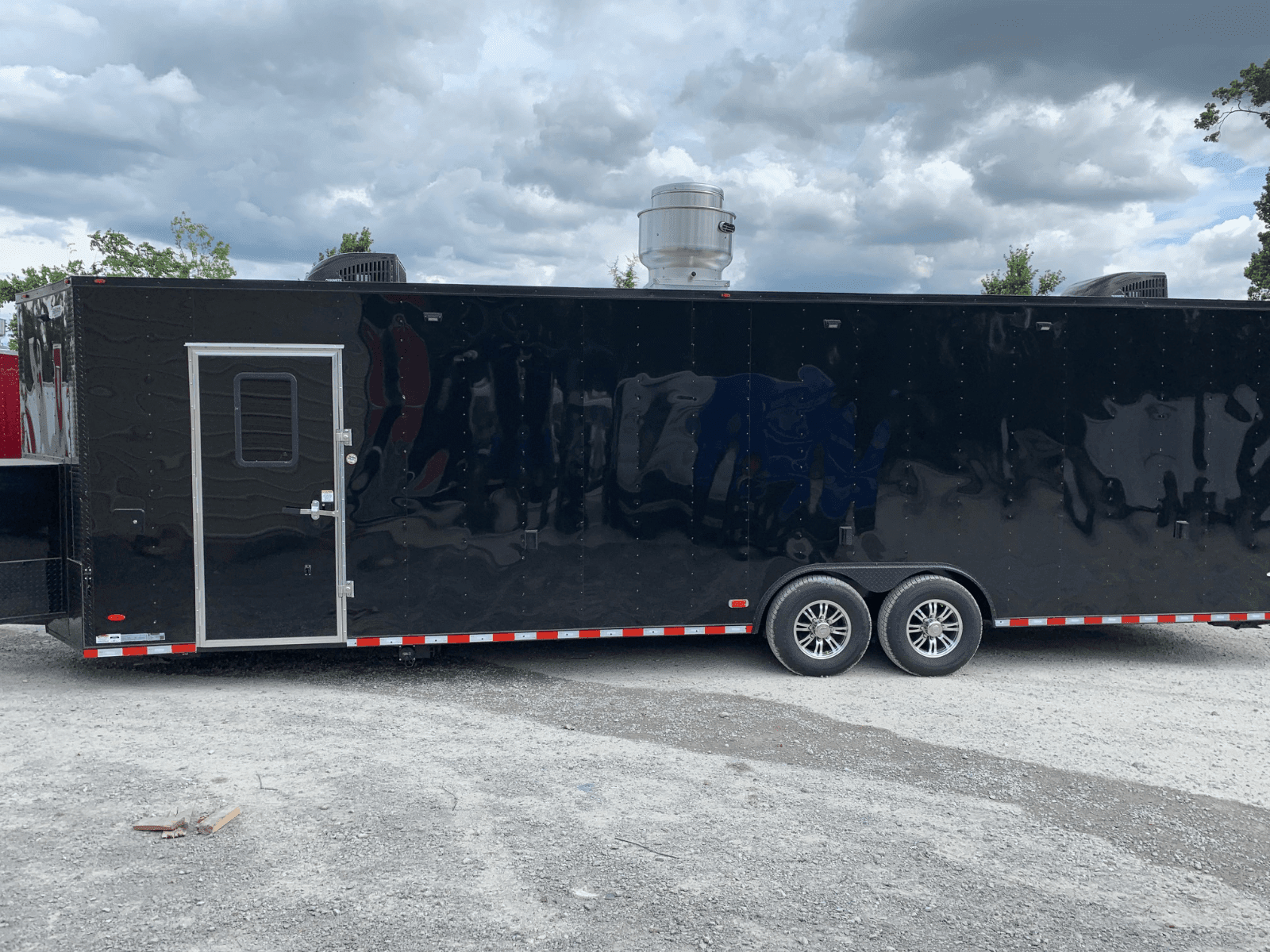 8.5′ x 30′ Black Concession Food Trailer With Appliances — photo 13