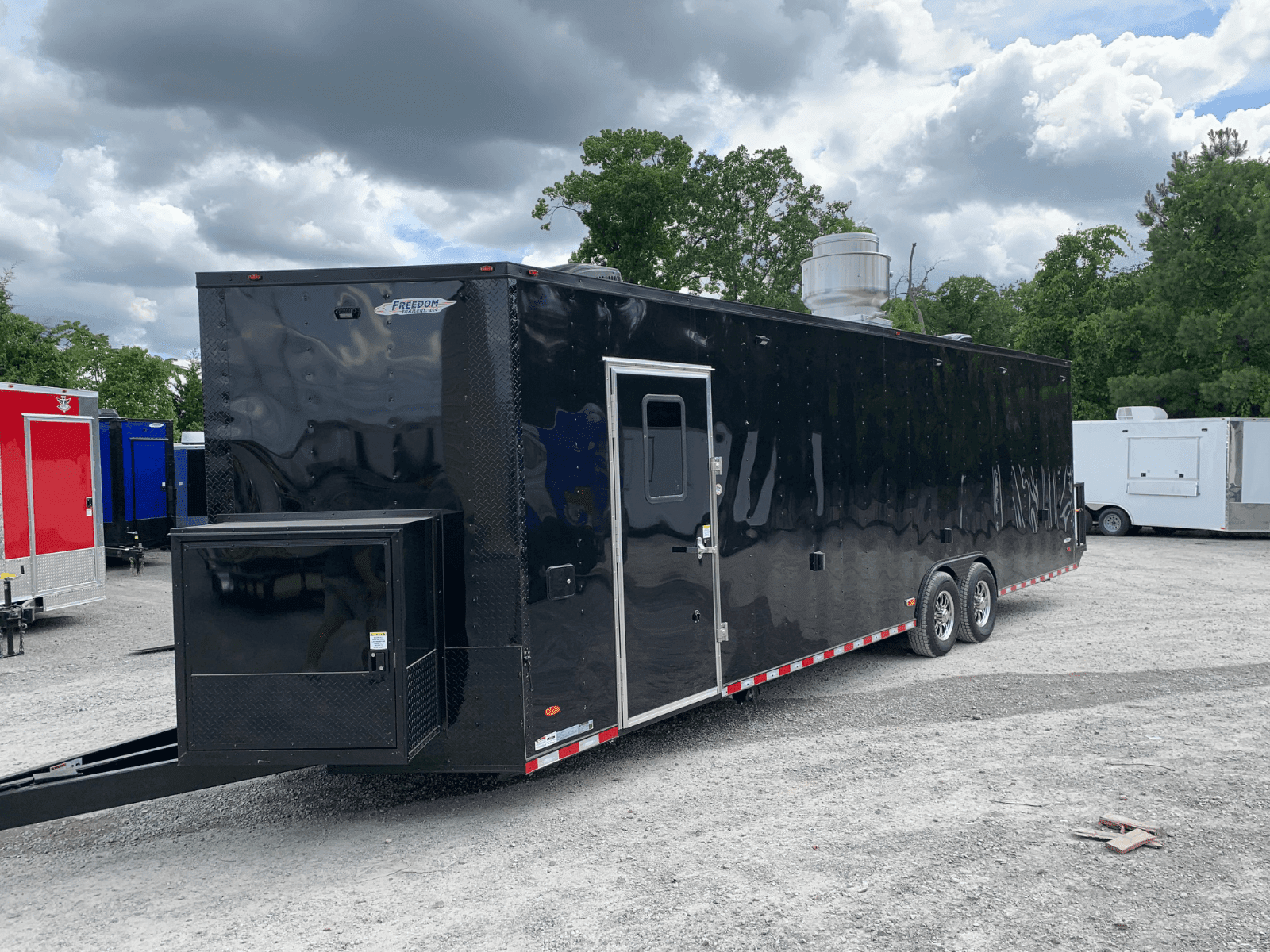 8.5′ x 30′ Black Concession Food Trailer With Appliances — photo 14