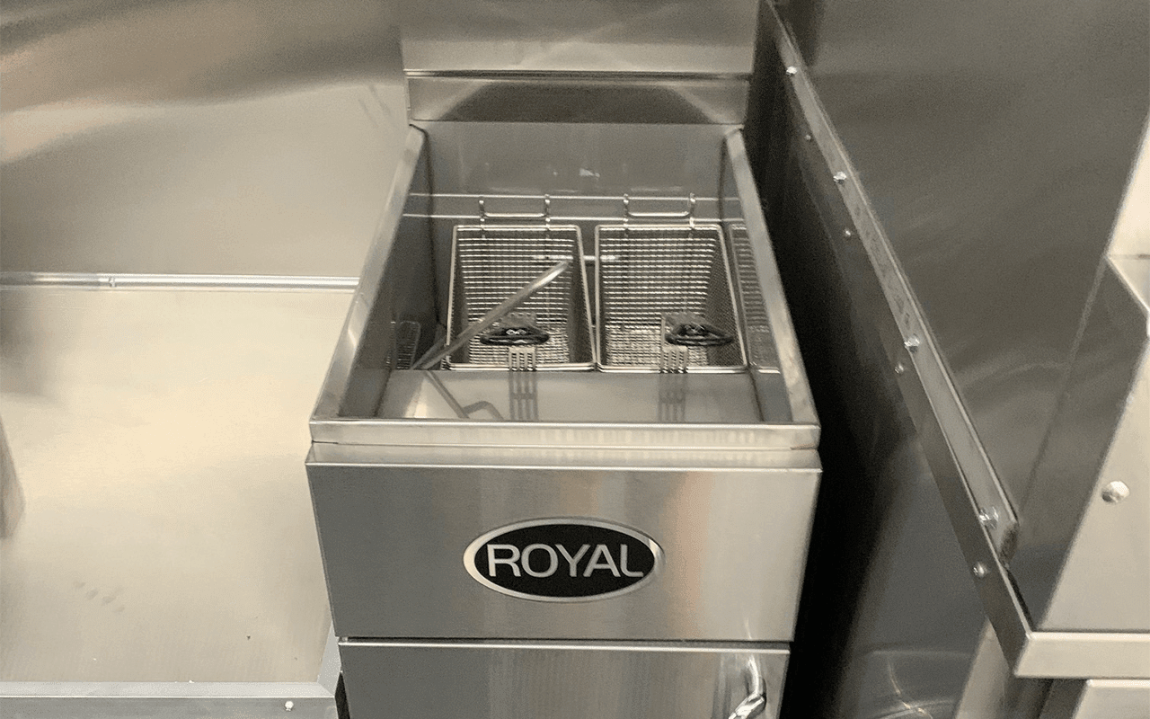 8.5′ x 30′ Black Concession Food Trailer With Appliances — photo 4
