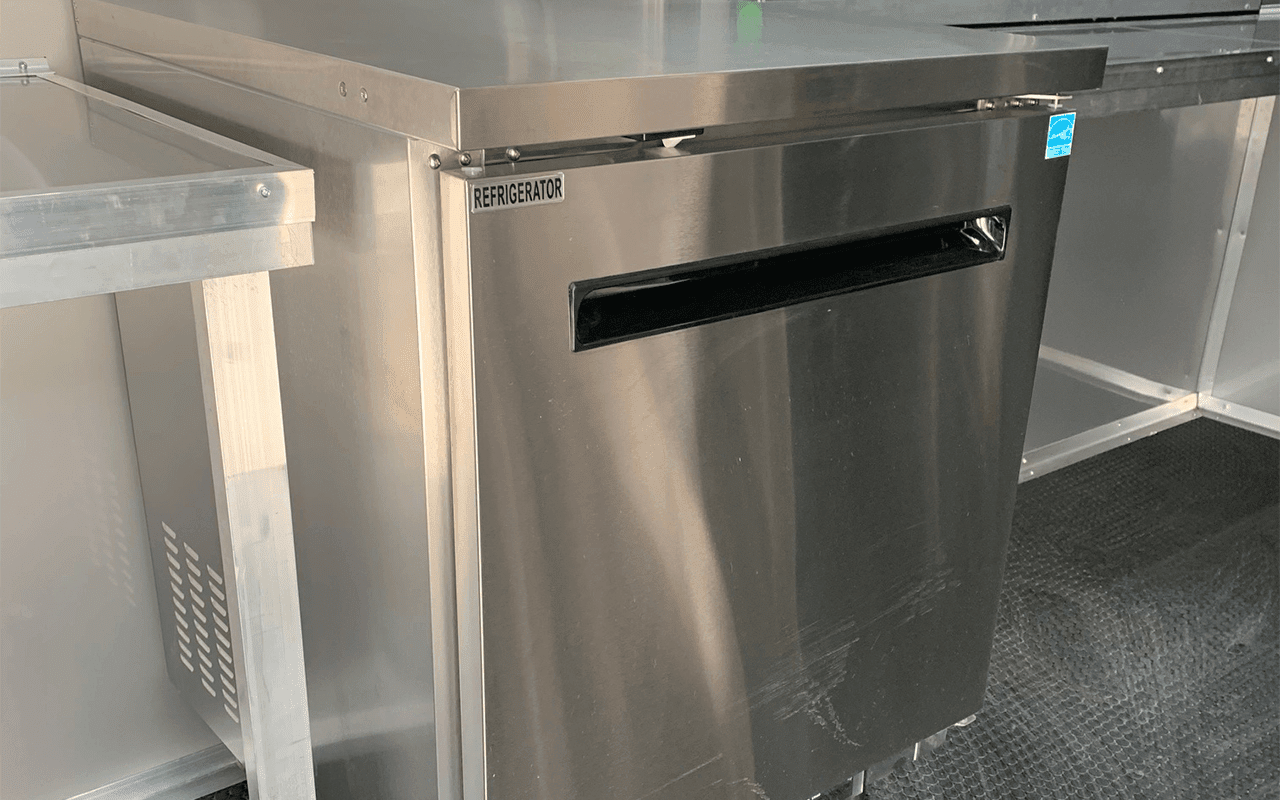 8.5′ x 30′ Black Concession Food Trailer With Appliances — photo 8