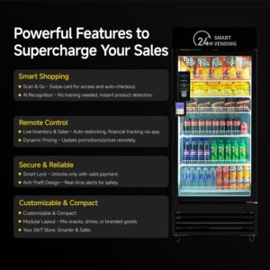 HAHA AI Vending Max 620 smart refrigerated combo front view - view 6