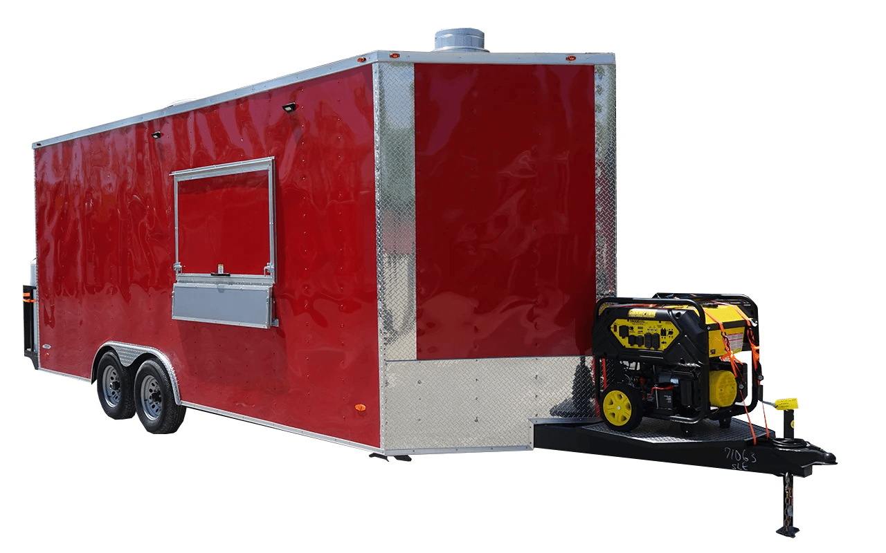 8.5′ x 20′ Victory Red Concession Trailer Food Event Catering