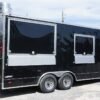 8.5 x 18 black porch trailer with 7-foot double I-beam porch