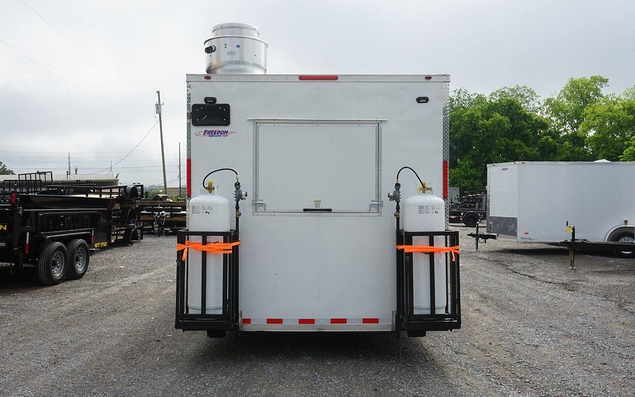 8.5′ x 20′ White Food Vending Concession Trailer with Appliances — photo 6