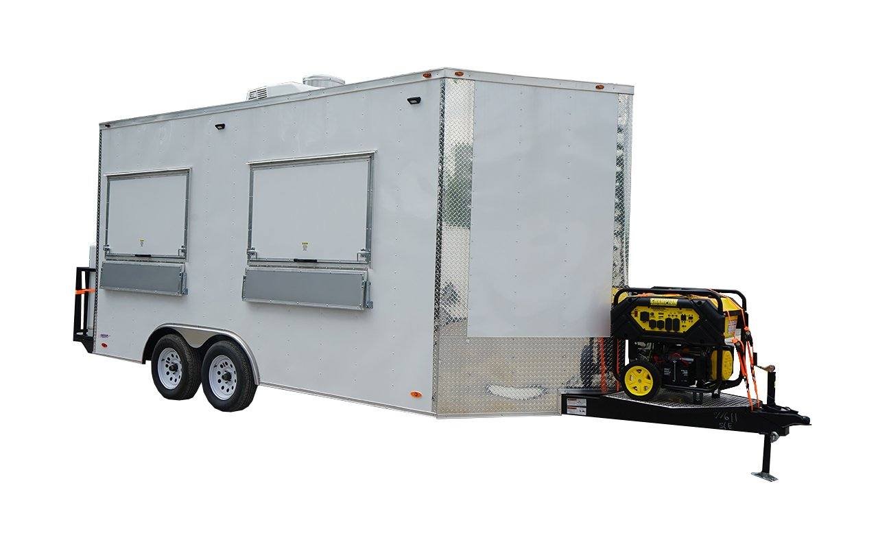 8.5′ x 16′ White Concession Trailer with Appliances
