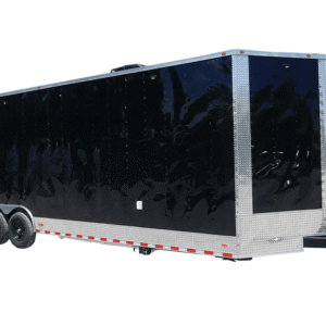8.5' x 32' Black V-Nose Concession Trailer Event Catering