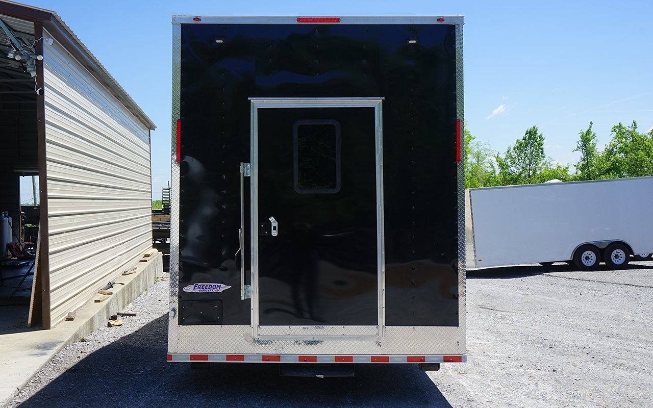 8.5′ x 32′ Black V-Nose Concession Trailer Event Catering — photo 5
