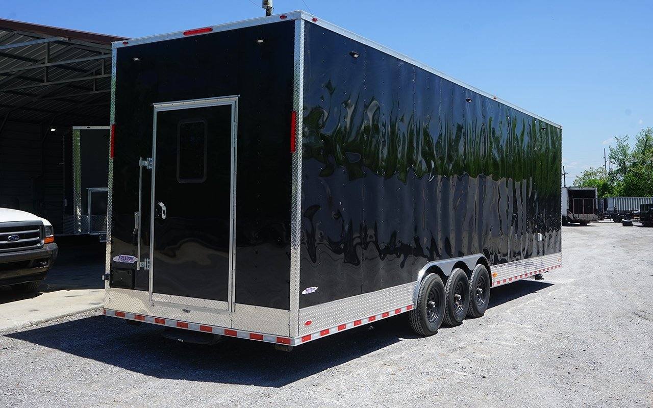 8.5′ x 32′ Black V-Nose Concession Trailer Event Catering — photo 7