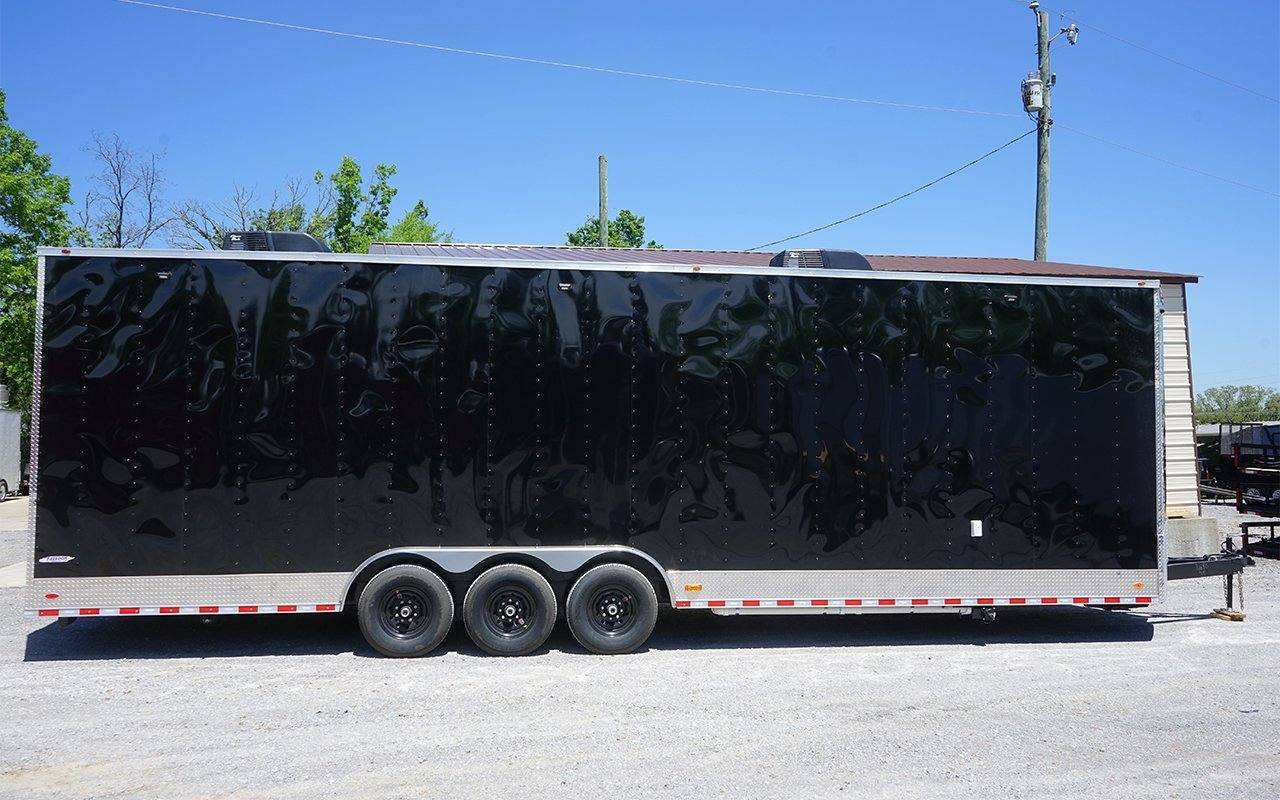 8.5′ x 32′ Black V-Nose Concession Trailer Event Catering — photo 8