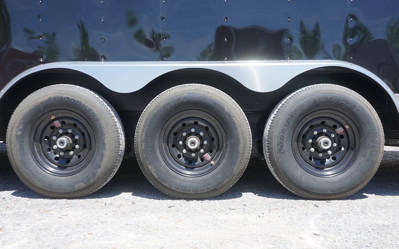 8.5′ x 32′ Black V-Nose Concession Trailer Event Catering — photo 9