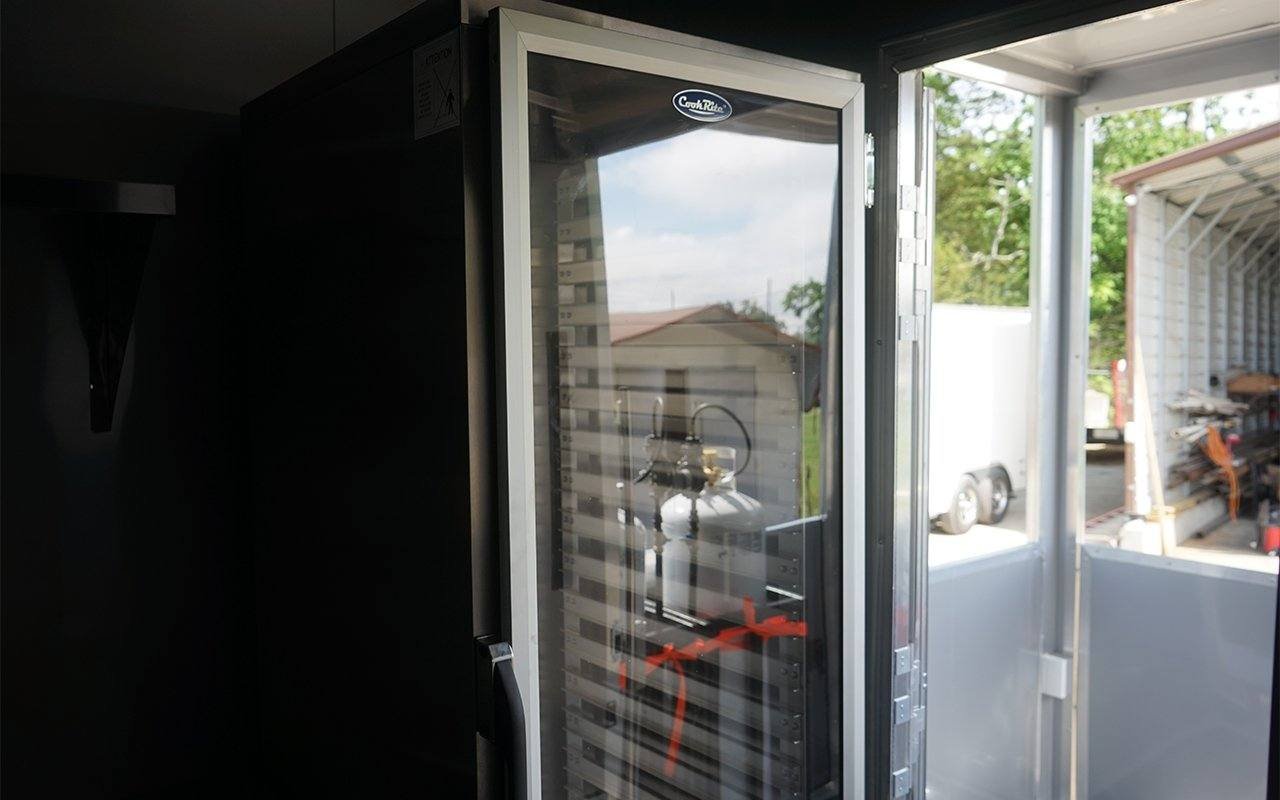 8.5′ x 24′ Charcoal Gray BBQ Vending Porch Style Concession Trailer — photo 15