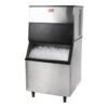 Snomaster SM-150 ice maker, plumbed-in commercial stainless steel unit