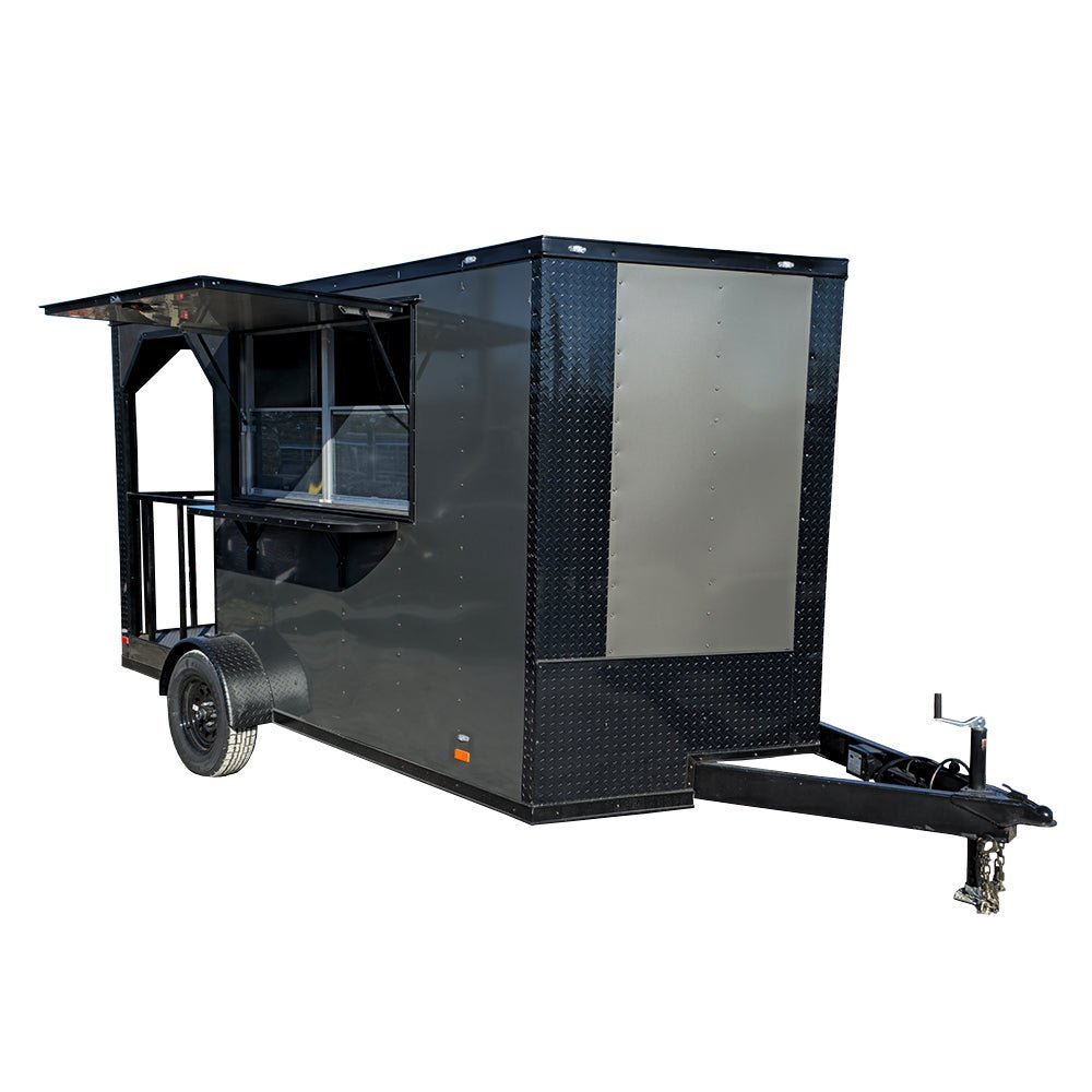 7×12 Charcoal Concession Porch Trailer Food Serving Merchandising