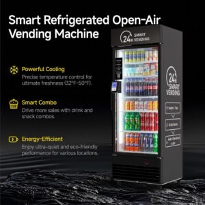 HAHA AI Vending Plus 440 beverage smart refrigerated front view - view 7