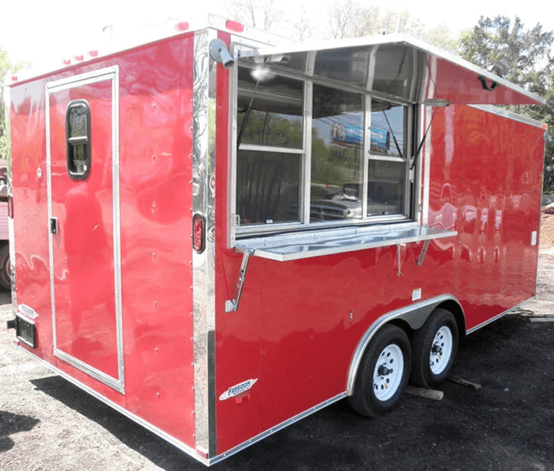Concession Trailer 8.5′ x 17′ Red – Vending Event Catering Food — photo 4