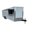 8.5 x 22 White Custom Trailer with vertical-slide window and rear ramp