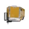 8.5 x 16 Diamond Plate Trailer with diamond-plate floor and roll-out awning