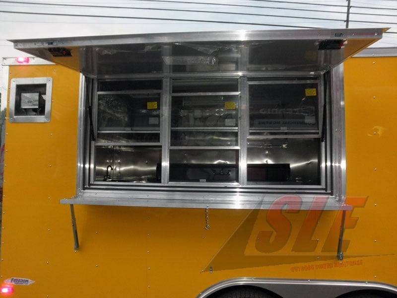 Concession Trailer 8.5′ x 20′ (Yellow) BBQ Event Catering Food Kitchen Enclosed — photo 4