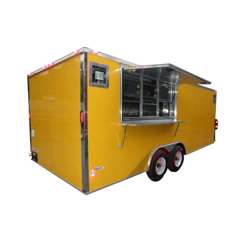 Concession Trailer 8.5′ x 20′ (Yellow) BBQ Event Catering Food Kitchen Enclosed