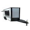 8.5 x 16 pizza concession trailer white with blackout package