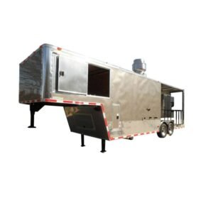 Concession Trailer 8.5'x29' Silver - Gooseneck Catering Event BBQ Smoker