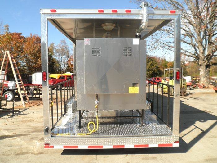 Concession Trailer 8.5’x29′ Silver – Gooseneck Catering Event BBQ Smoker — photo 4