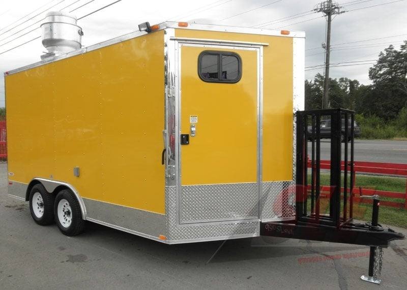 Concession Trailer 8.5′ x 14′ Yellow – Event Catering Kitchen Food Cart — photo 12