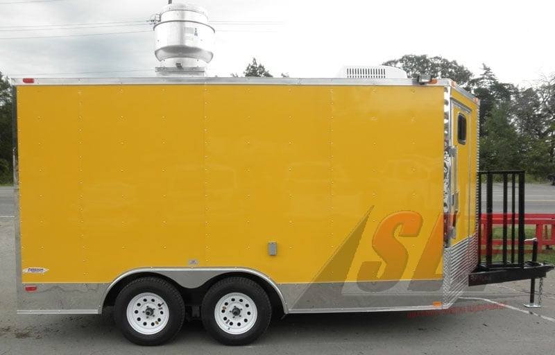 Concession Trailer 8.5′ x 14′ Yellow – Event Catering Kitchen Food Cart — photo 5
