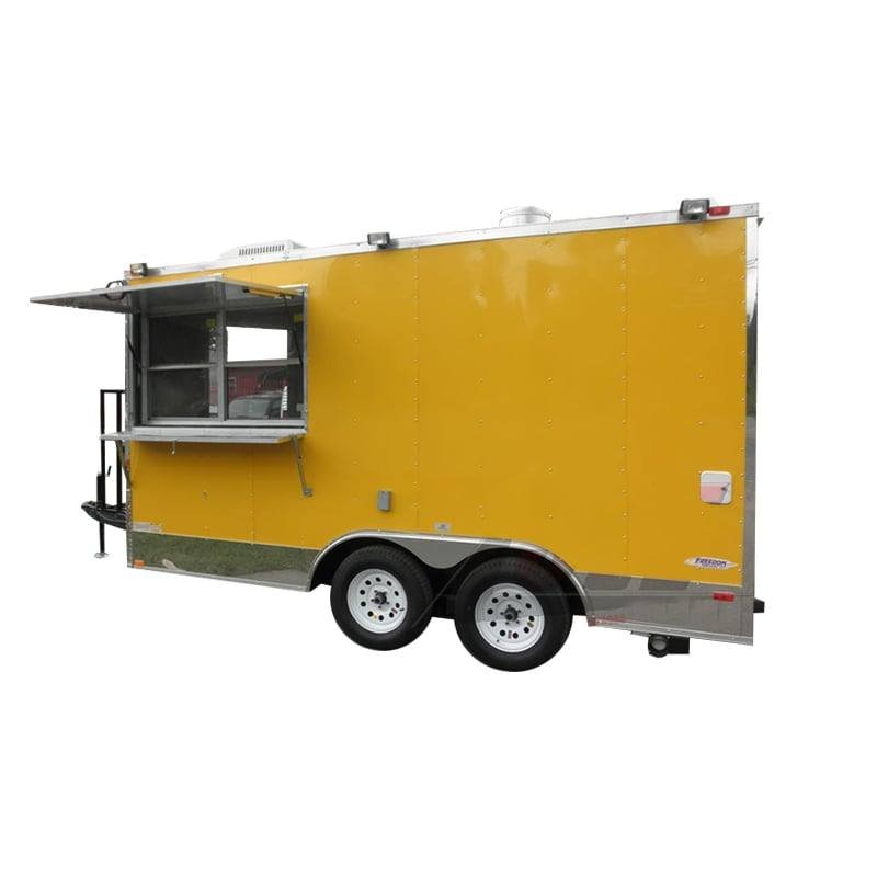 Concession Trailer 8.5′ x 14′ Yellow – Event Catering Kitchen Food Cart