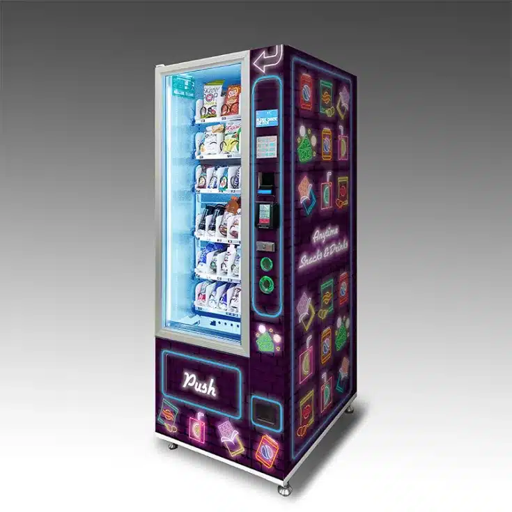 Anytime_Snacks__Drinks_NEW_Duravend_3C_Wrapped_-_web.webp DVS Duravend 3C combo vending machine front view - view 4