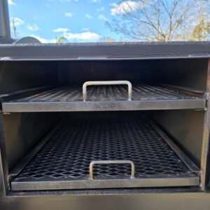 300 gallon dual-zone smoker with half offset smoker and half charcoal grill - view 12